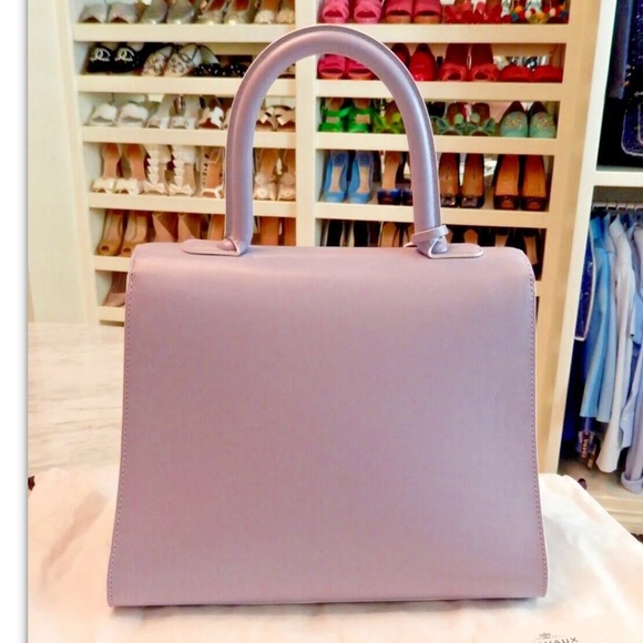 New $8,500 Delvaux Brilliant MM Box Calf Leather Rare Lilac Color Handbag - Picture 10 of 16